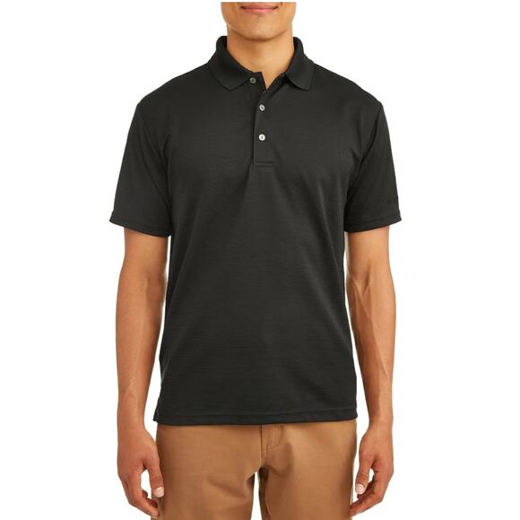 Ben Hogan Black Performance Micro-ribbed Polo Golf Shirt size XL - Picture 1 of 6